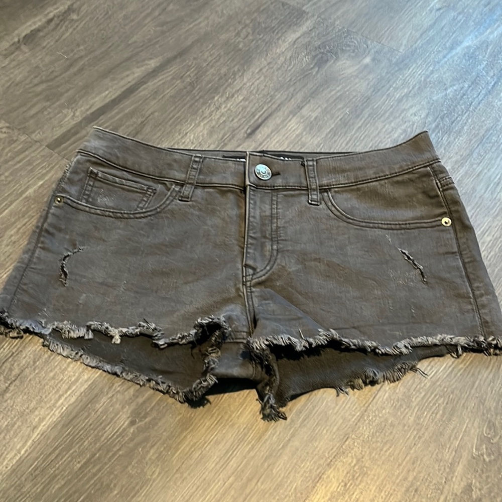 Express gray jean shorts